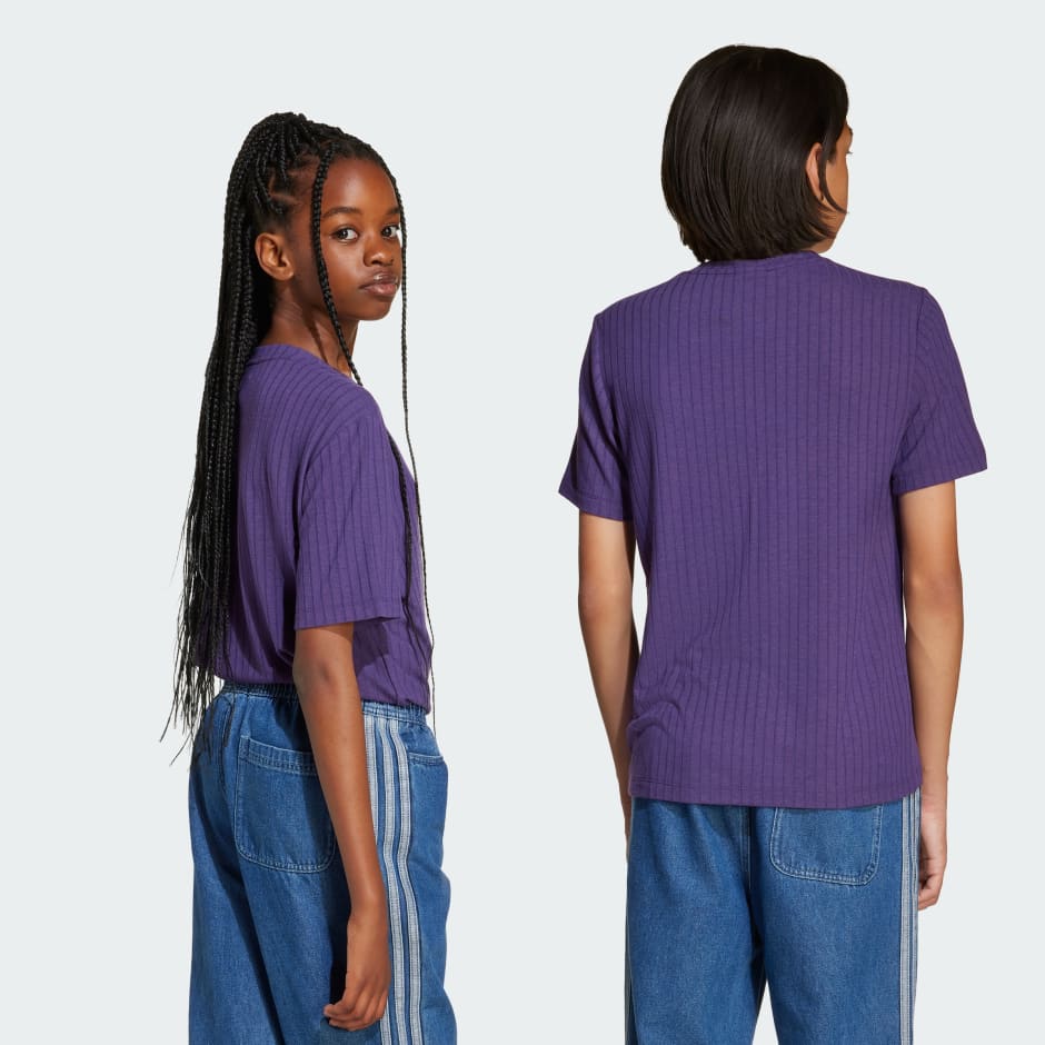 تيشيرت مضلع واسع للأطفال