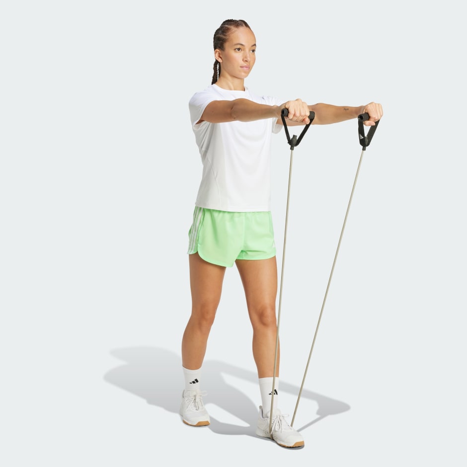 Kratke hlače Pacer Training 3-Stripes Woven High-Rise