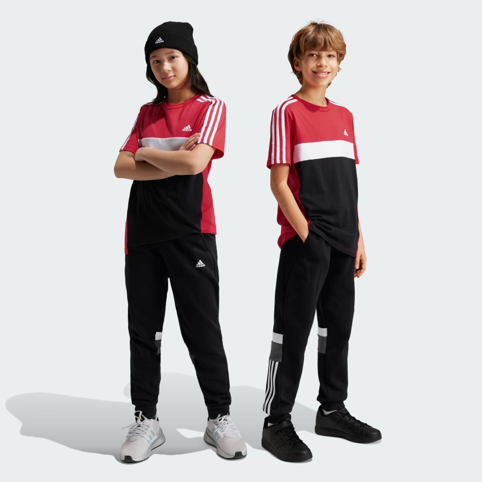 Tiberio 3-Stripes Colorblock Fleece Pants Kids