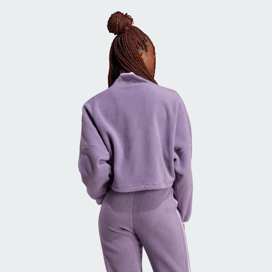 Adidas Tiro Half-Zip Fleece Sweatshirt - Purple | Adidas Lk