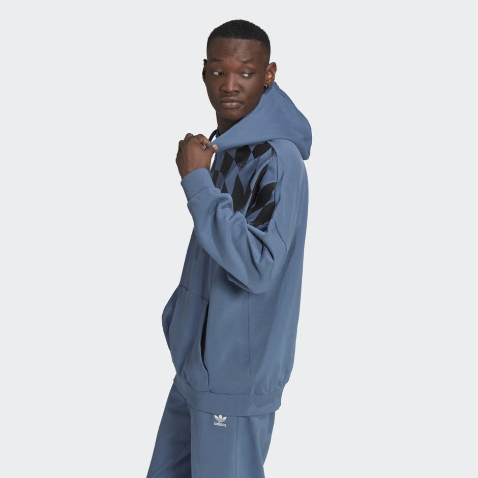 Clothing - adidas Rekive Graphic Hoodie - Blue | adidas South Africa