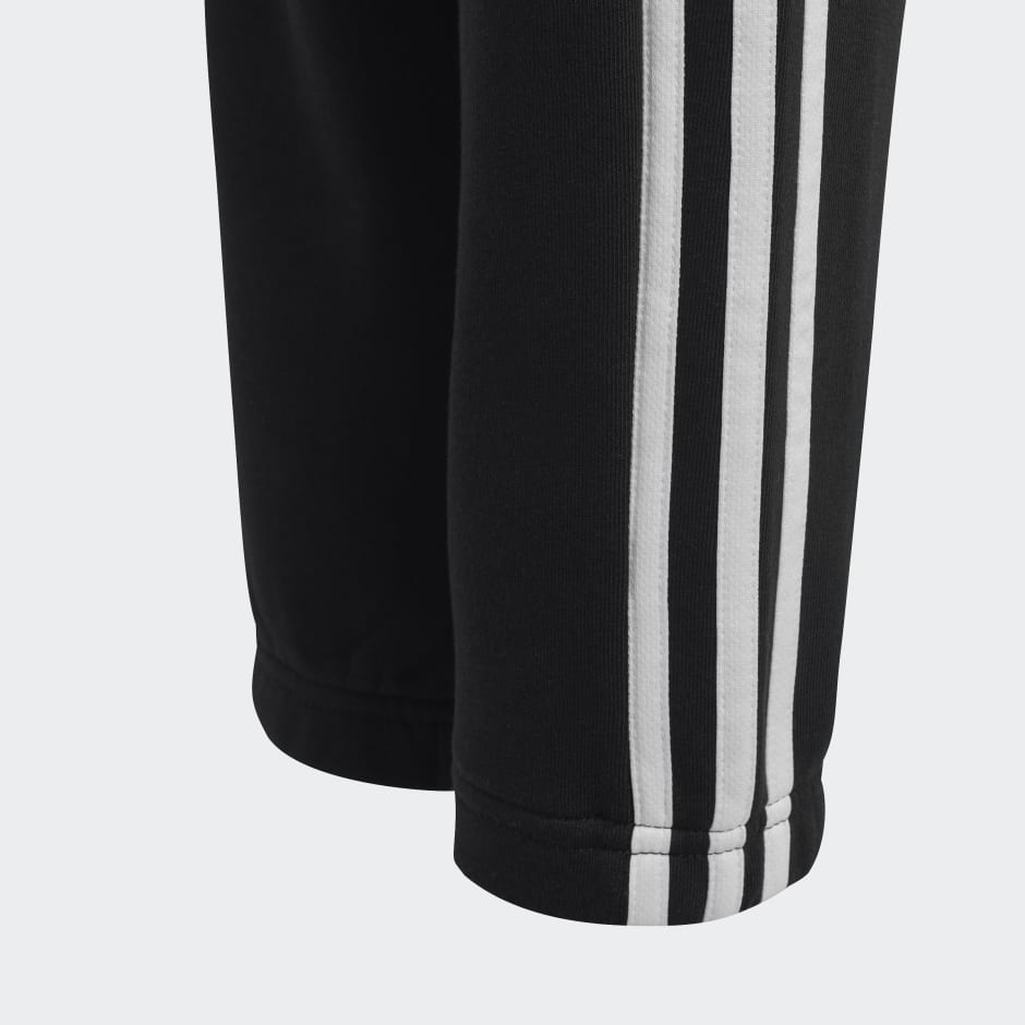 adidas Essentials 3-Stripes Fleece Pants - Black | adidas UAE