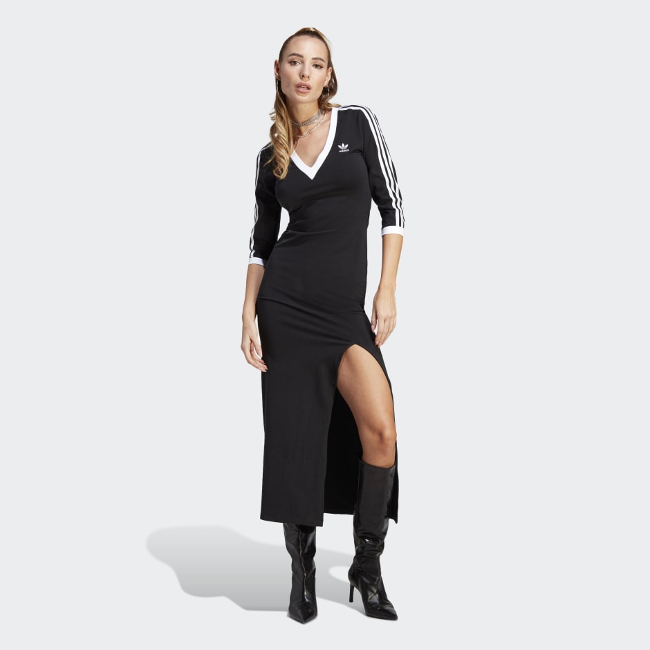 Eentonig oorsprong het einde Women's Clothing - Adicolor Classics 3-Stripes Maxi Dress - Black | adidas  Oman