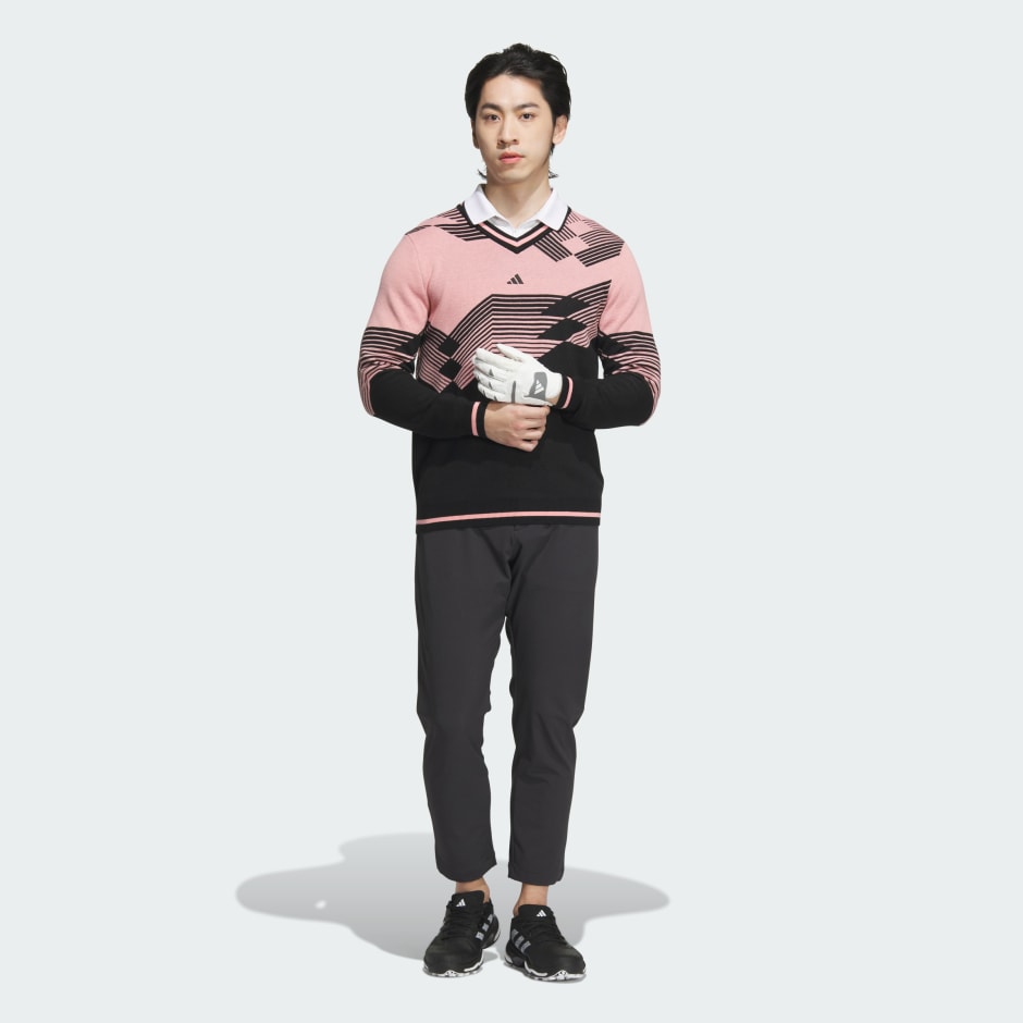 Long Sleeve Print Polo Shirt