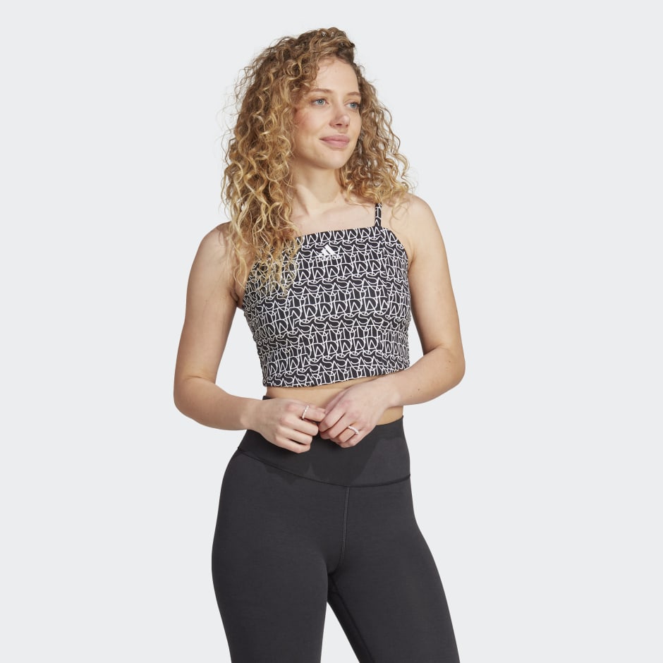 Allover adidas Graphic Corset-Inspired Tank Top image number null