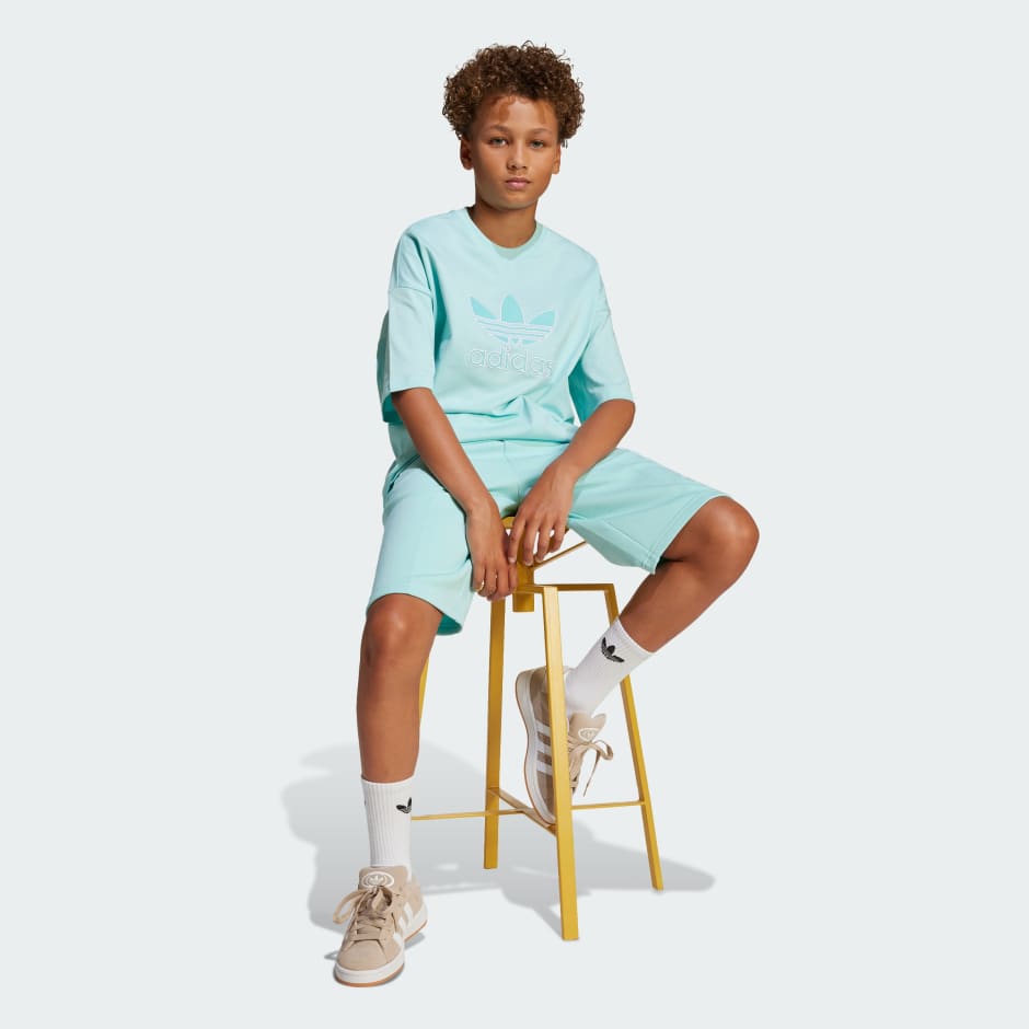 Tricou cu logo Trefoil supradimensionat