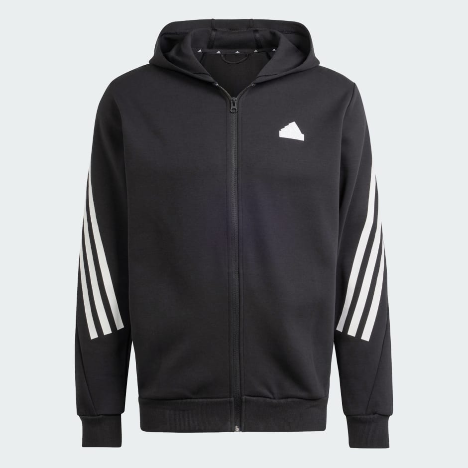 جاكيت بقبعة Future Icons 3-Stripes Full Zip