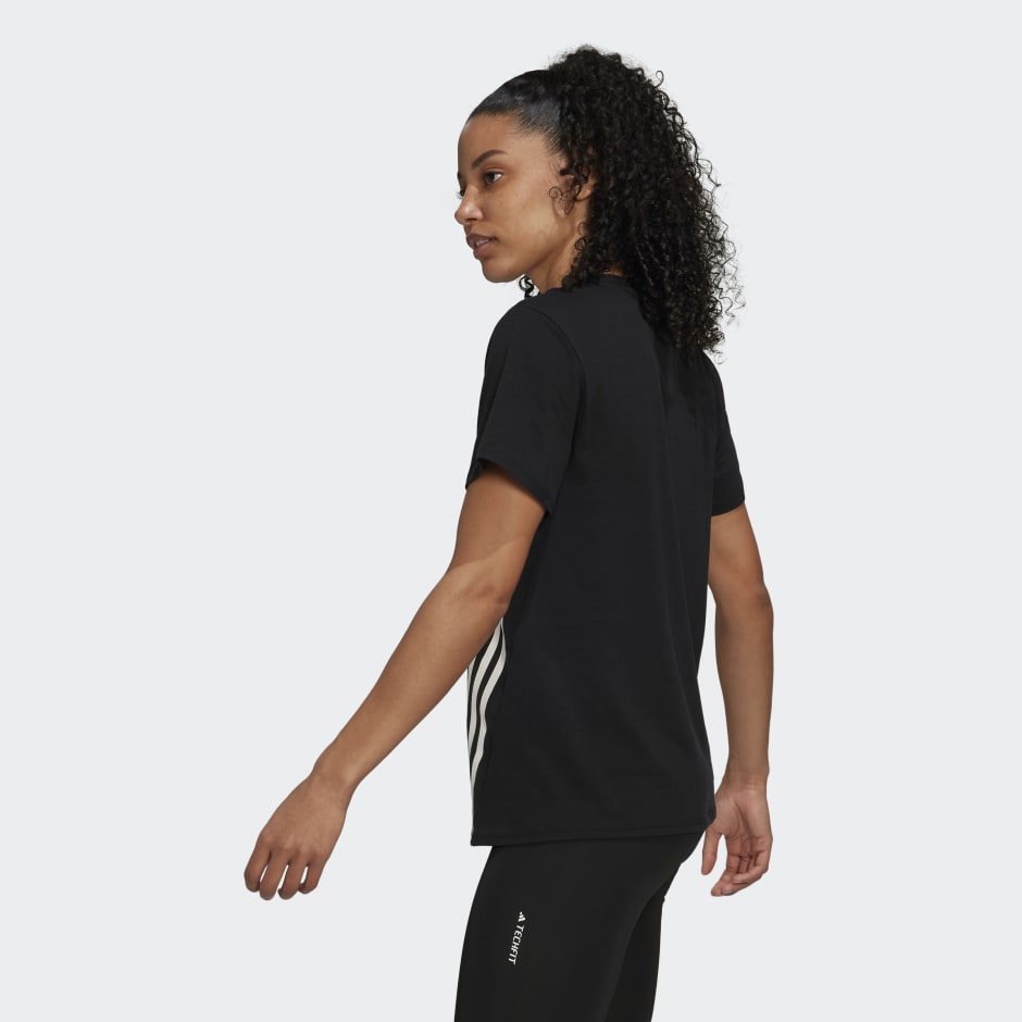 adidas Trainicons 3-Stripes Tee - Black | adidas UAE