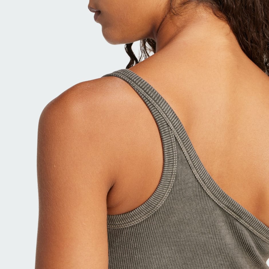 Ribbed One-Shoulder Top