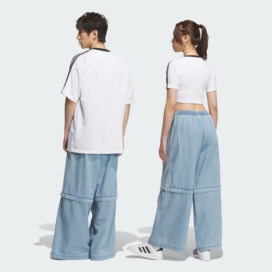 Adilenium Denim Oversized Zip Off Track Pants (Gender Neutral