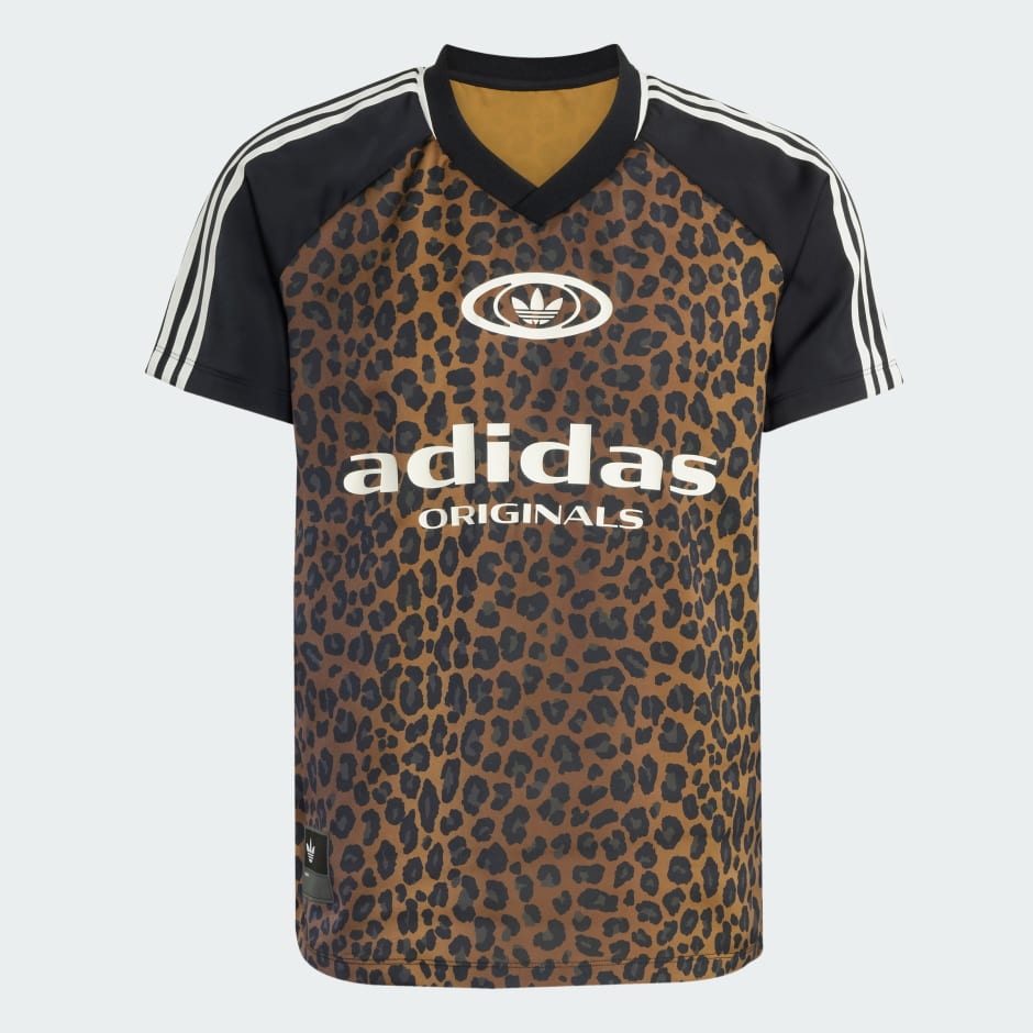 Originals Satin Leopard Print Football Jersey