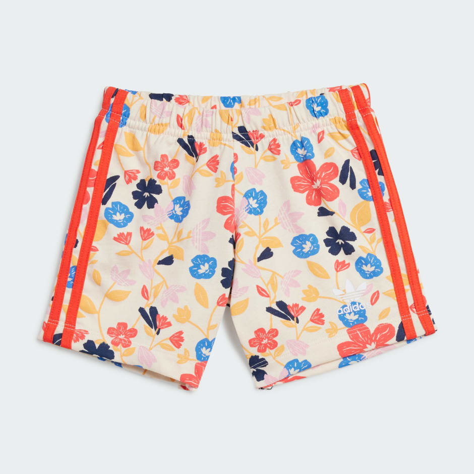 Adidas floral cheap shorts set