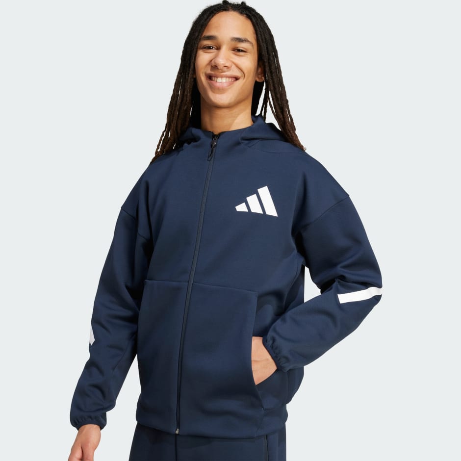 Bluză de trening cu glugă și fermoar complet adidas Z.N.E. nouă