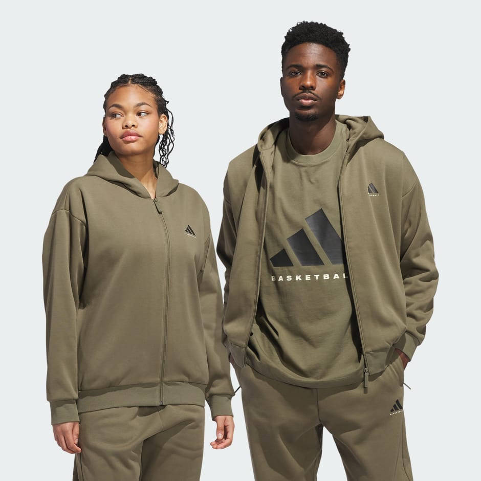Veste &agrave; capuche zip int&eacute;gral adidas Basketball (Non genr&eacute;e)