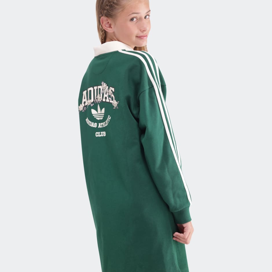 Dumbo Graphic French Terry Long Sleeve Polo Dress