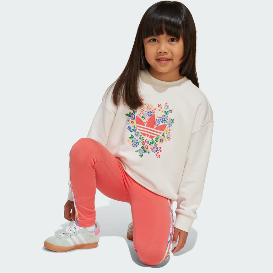 Set cu colanți adidas Originals x Liberty London pentru copii