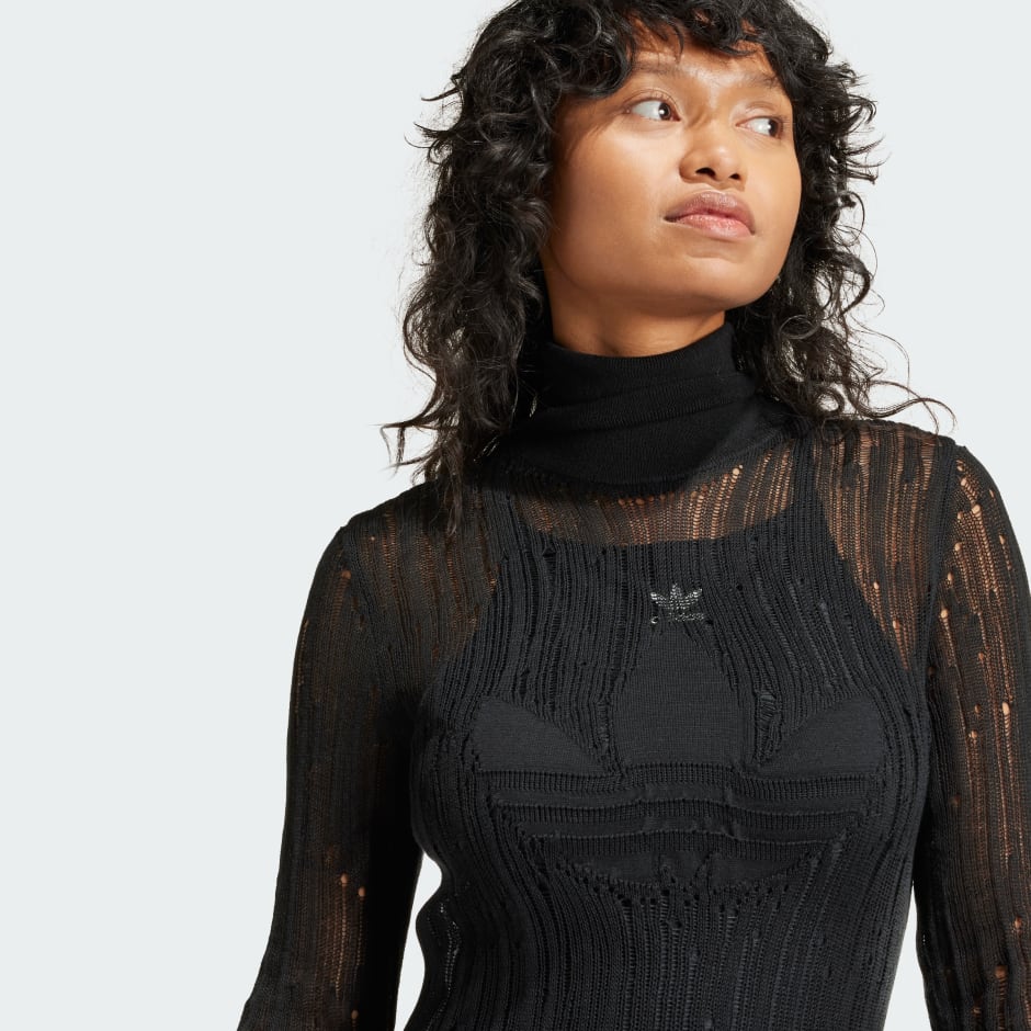KNIT TRFL DRESS