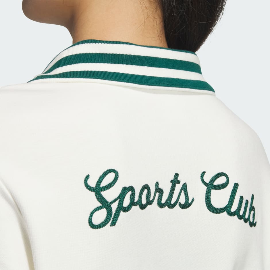 Retro Sport Sporty Club Zipper Crew Sweatshirt