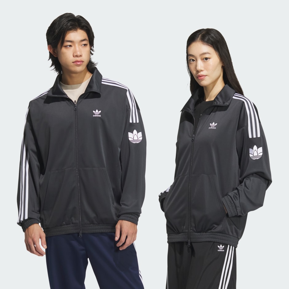 Retro Track Track Top (Gender Neutral) - Grey | adidas Hong Kong