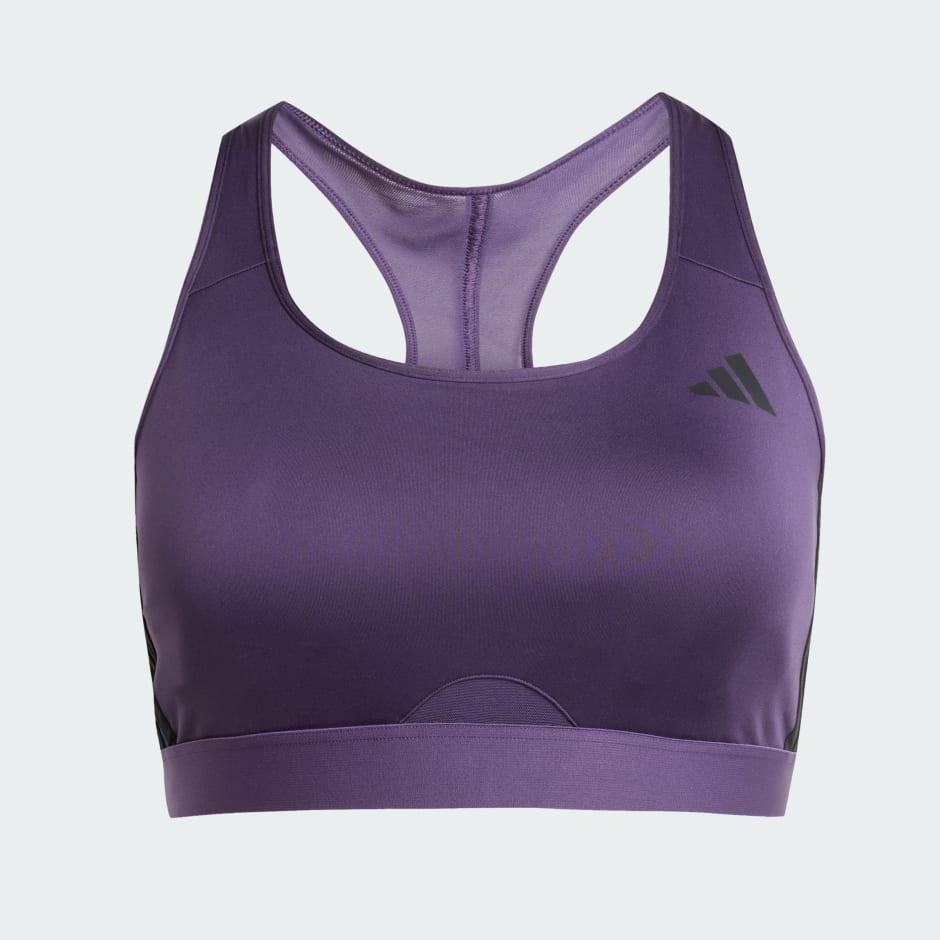 حمالة صدر Powerreact Train متوسطة الدعم ومزيَّنة بالخطوط الثلاثة