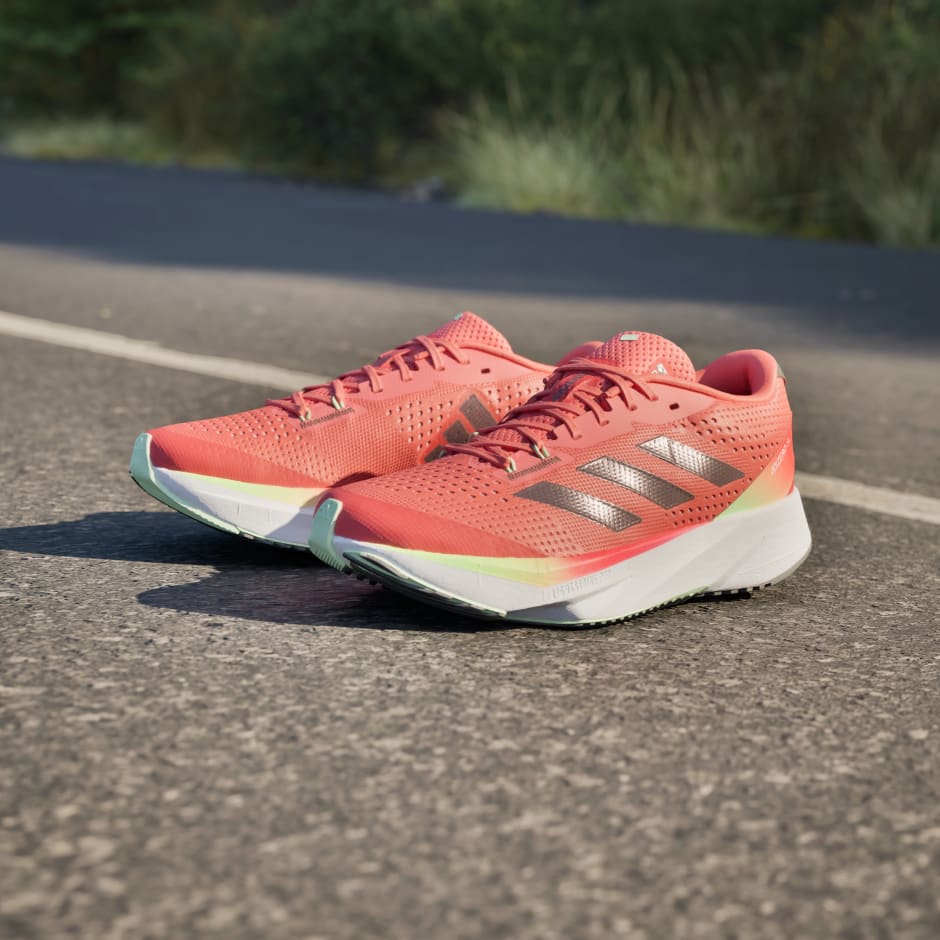 Womens red adidas best sale running shoes