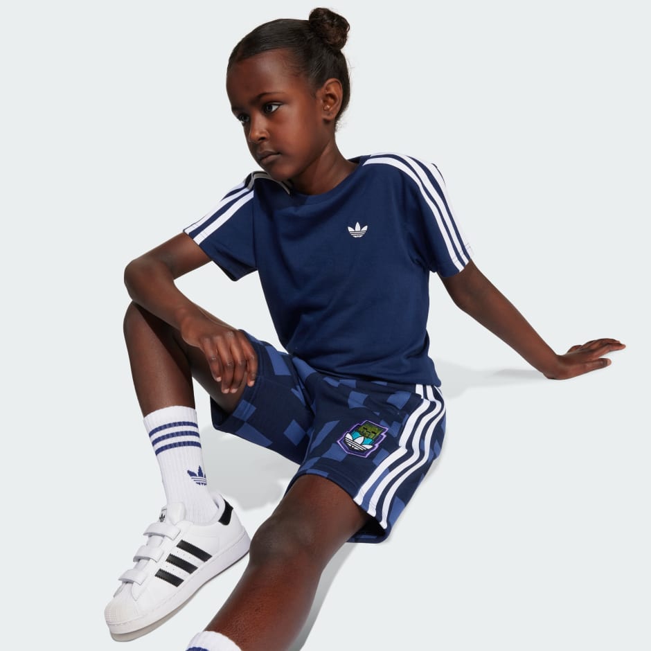Set tricou și pantaloni scurți copii adidas Originals X Minecraft