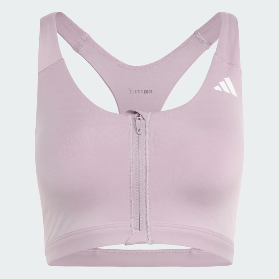 Optime Essentials Workout Zip-Front Medium Support Bra