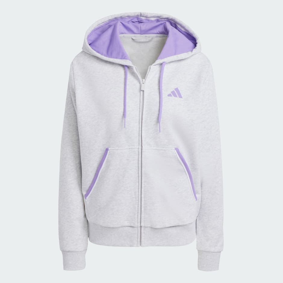 Hanorac flaușat cu fermoar lung Essentials Color Pop