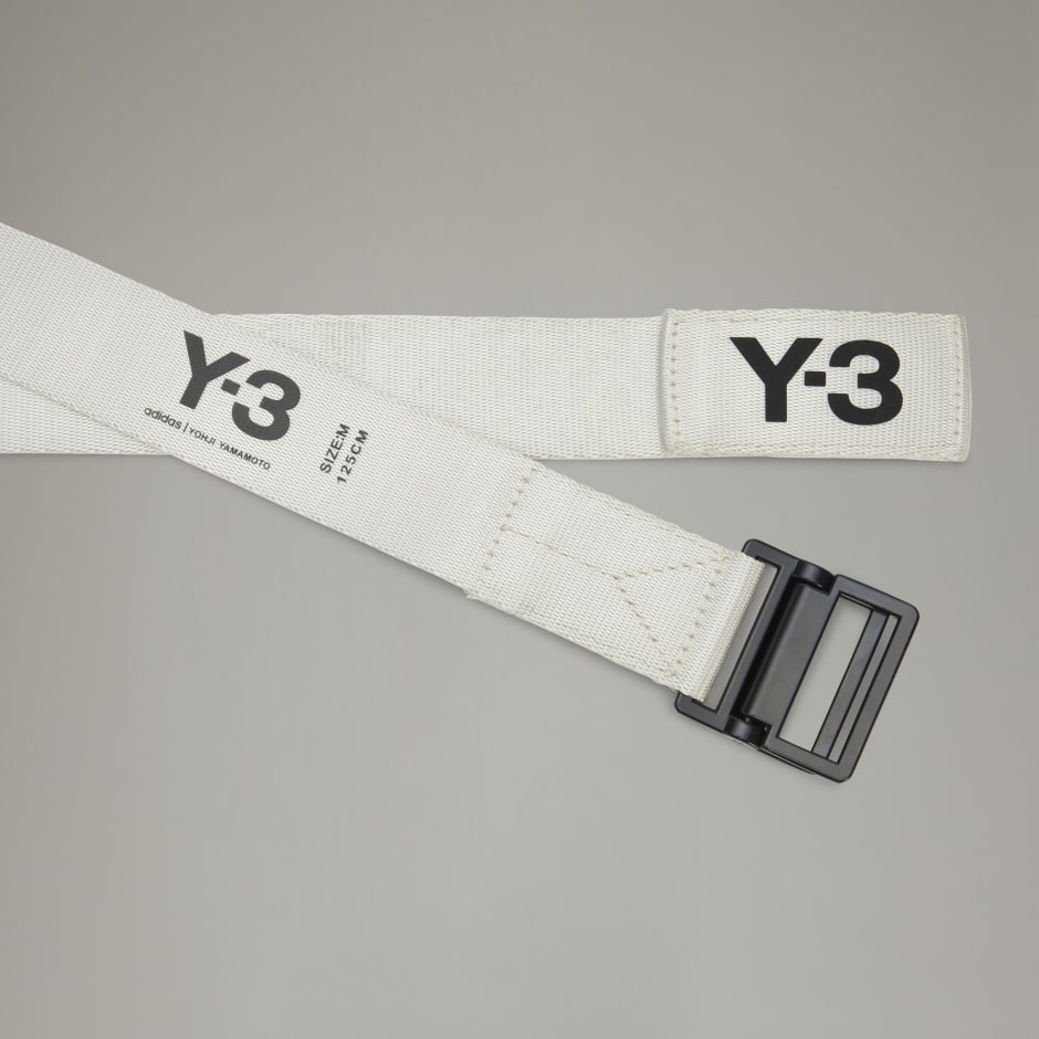 Y3 store belt white