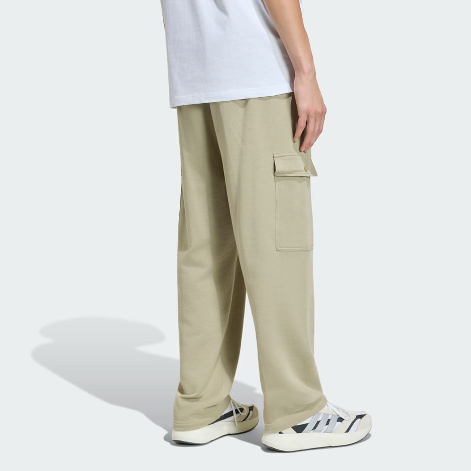 ALL SZN French Terry Loose Cargo Open Hem Pants