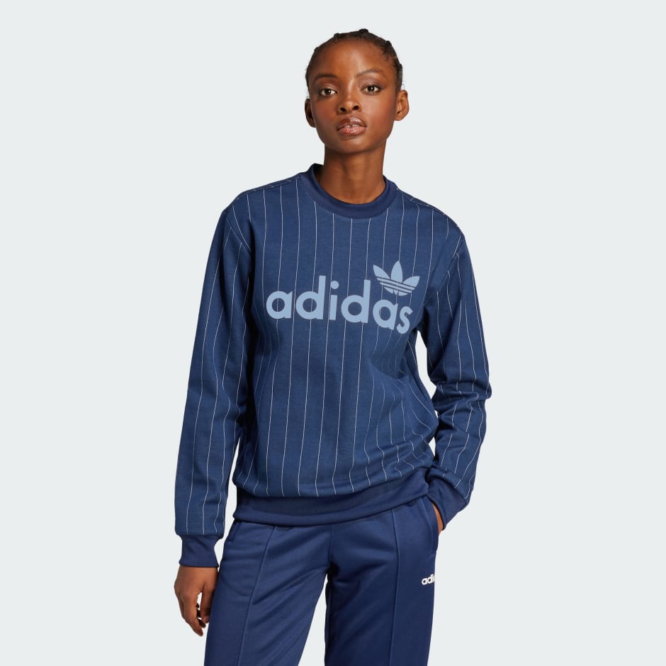 Pinstripe Graphic Sweatshirt
