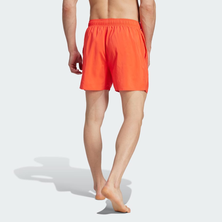 adidas Solid CLX Short-Length Swim Shorts - Red | adidas NG