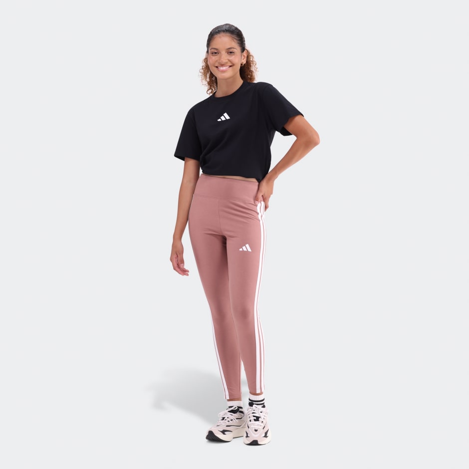 Essentials 3-Stripes Cotton Leggings