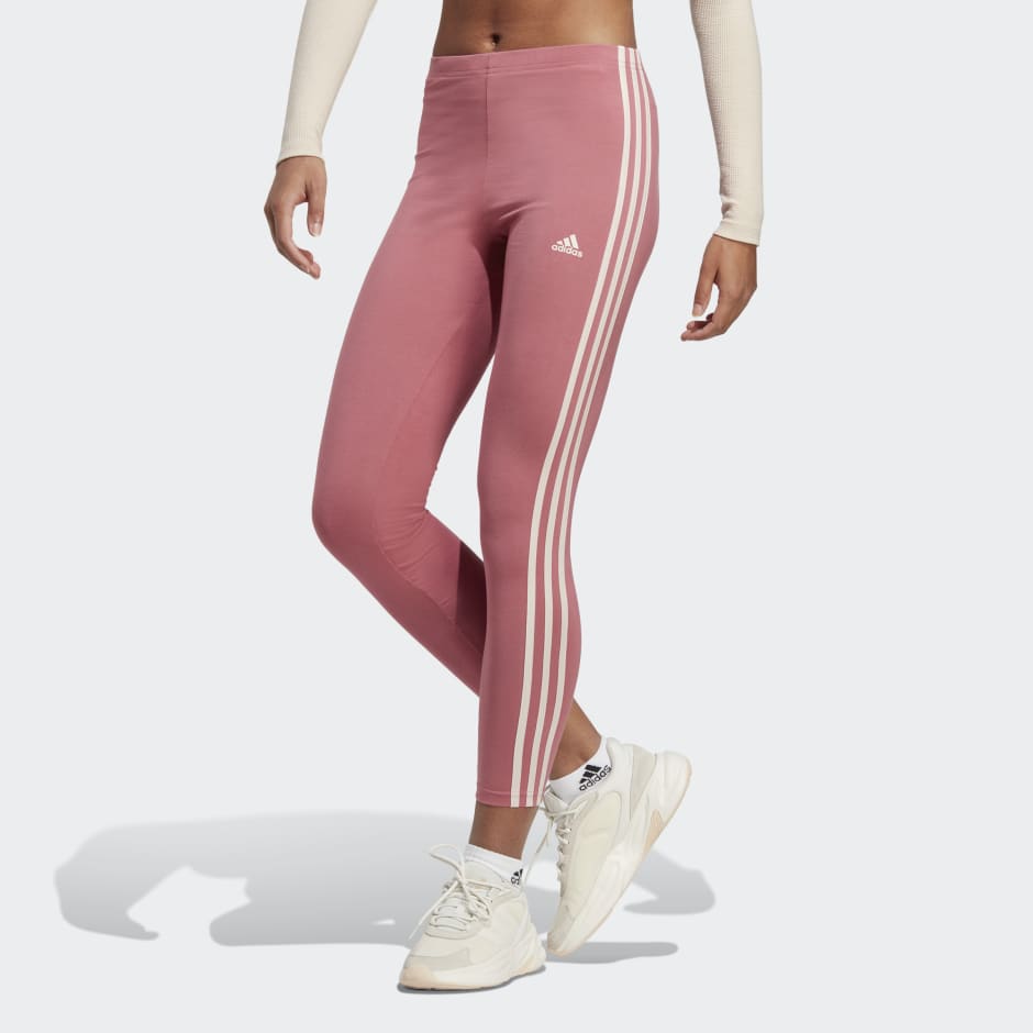 geschiedenis Potentieel Distributie Women's Clothing - Essentials 3-Stripes High-Waisted Single Jersey Leggings  - Pink | adidas Oman