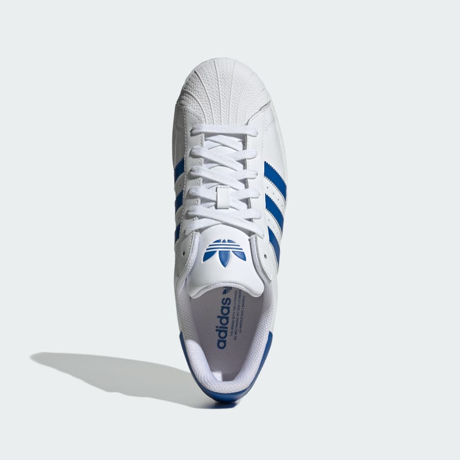 Adidas superstar white blue online