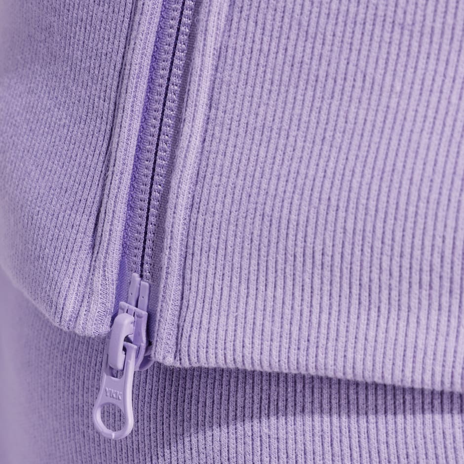 Bluză de trening din bumbac flaușat cu fermoar Seasonal Essentials