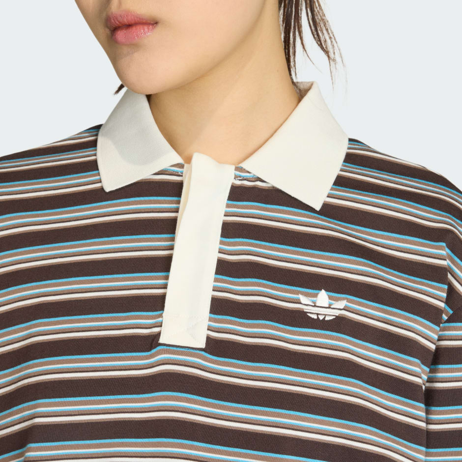 STRIPED OVZD LS POLO Shirt