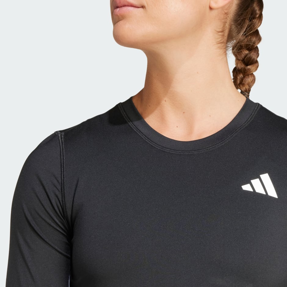 Essentials Long Sleeve 3-Stripes Workout Top