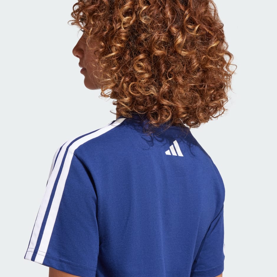 CLOTHING - Lounge Soft-Side Graphic Tee - Blue | adidas Oman