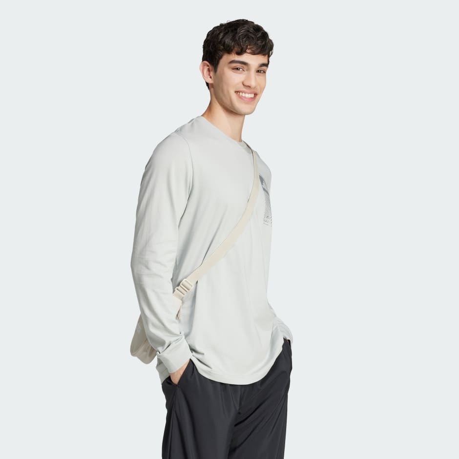 Tech Metallic Long Sleeve Graphic Tee