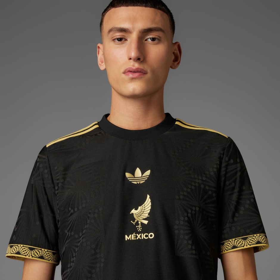 Mexico Gold Jersey Black adidas Hong Kong