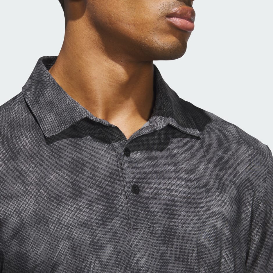 Clothing - Ultimate365 Textured Print Polo Shirt - Black