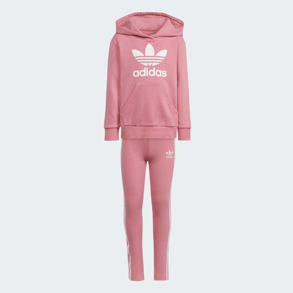 Adidas hoodie and tights tracksuit hot sale