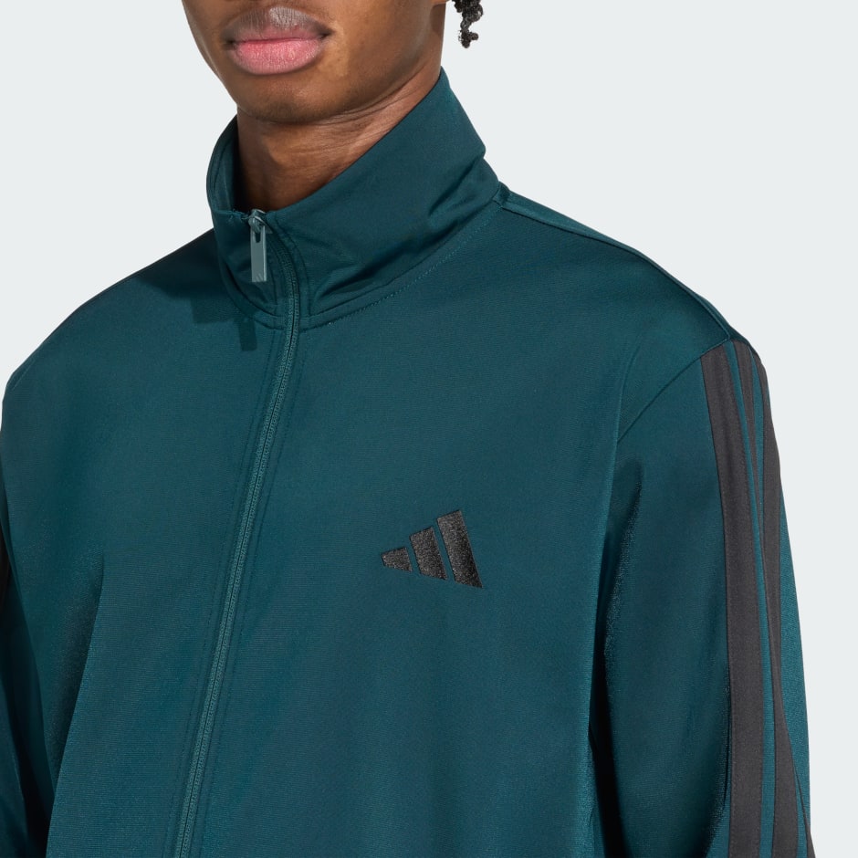 adidas Sportswear Basic 3-Stripes Tricot Track Suit Green