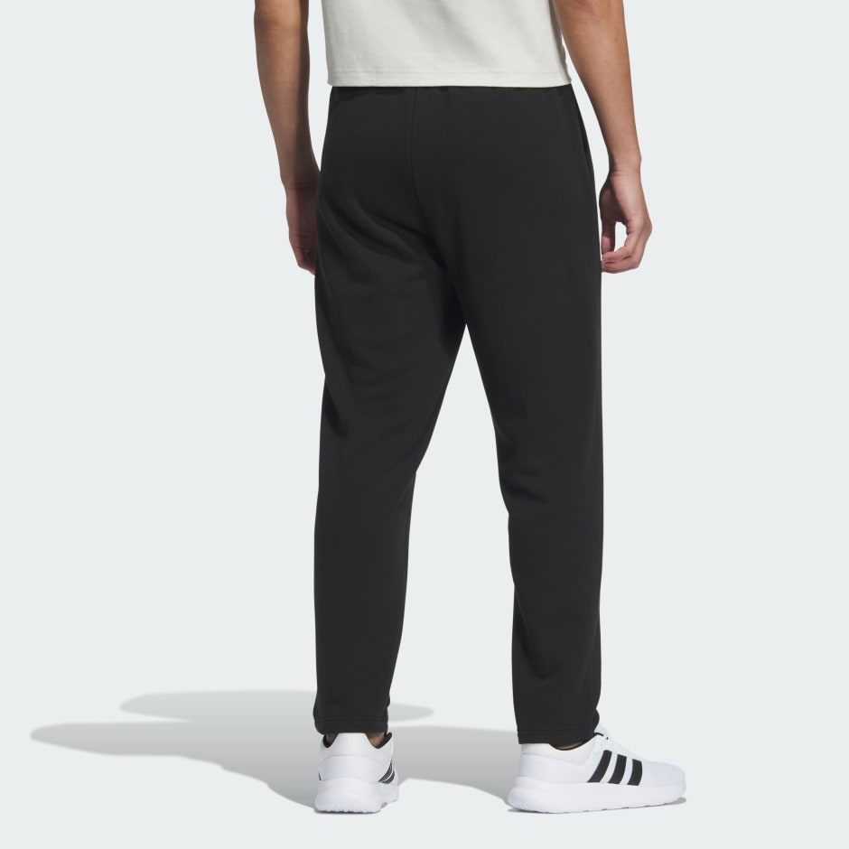 Small Logo French Terry Open Hem Pants