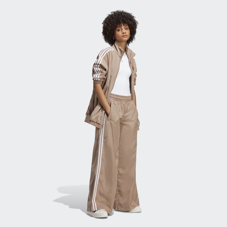 Clothing - Oversized Track Pants - Brown | adidas South Africa