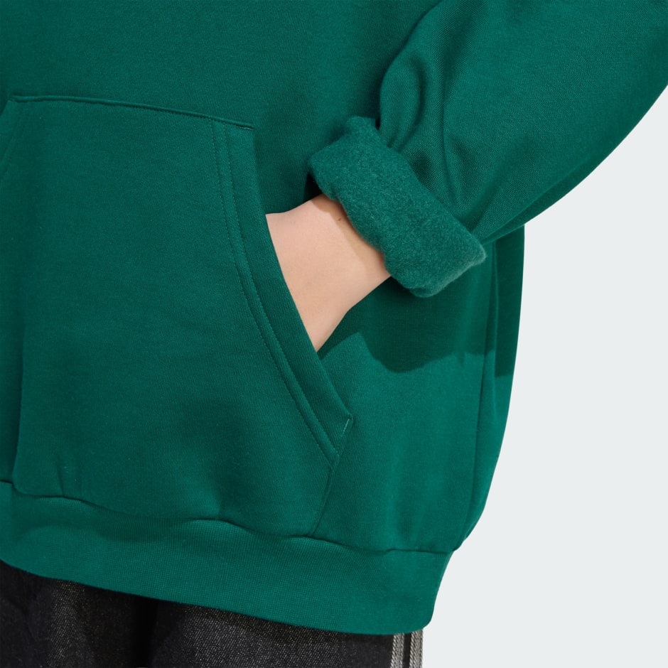 Dječja majica od flisa &scaron;irokog kroja s kapuljačom