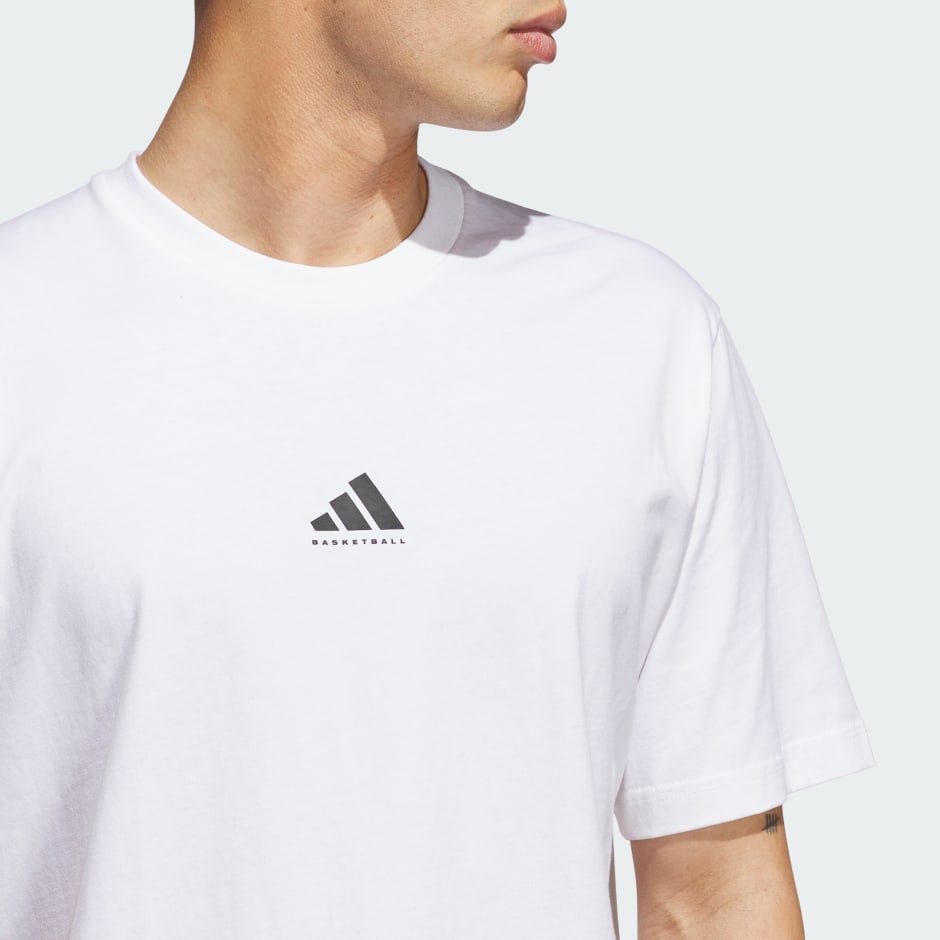 ★adidas★ Basketball Tee White JX5574 adidas Basketball Tee - White | Free Shipping with adiClub