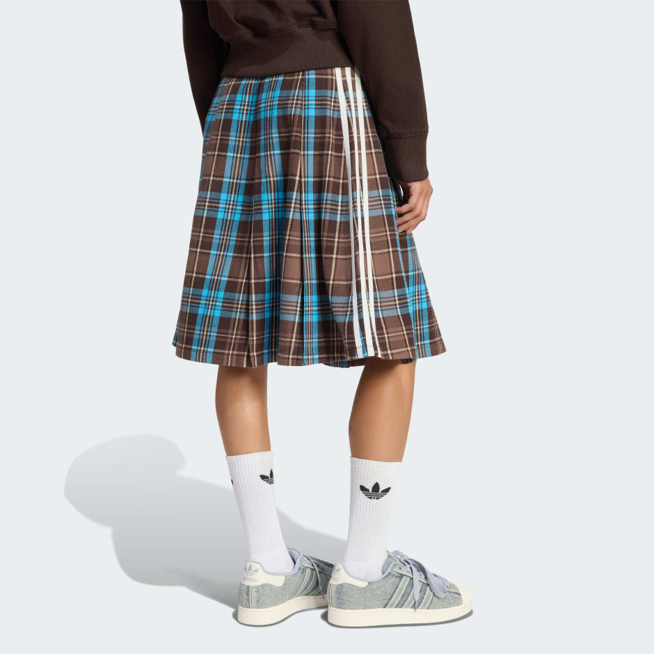 PLEATED CHECK SKIRT