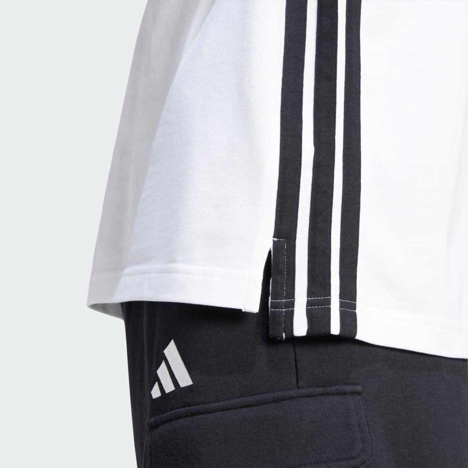 Essentials 3-Stripes Piqué Polo Shirt